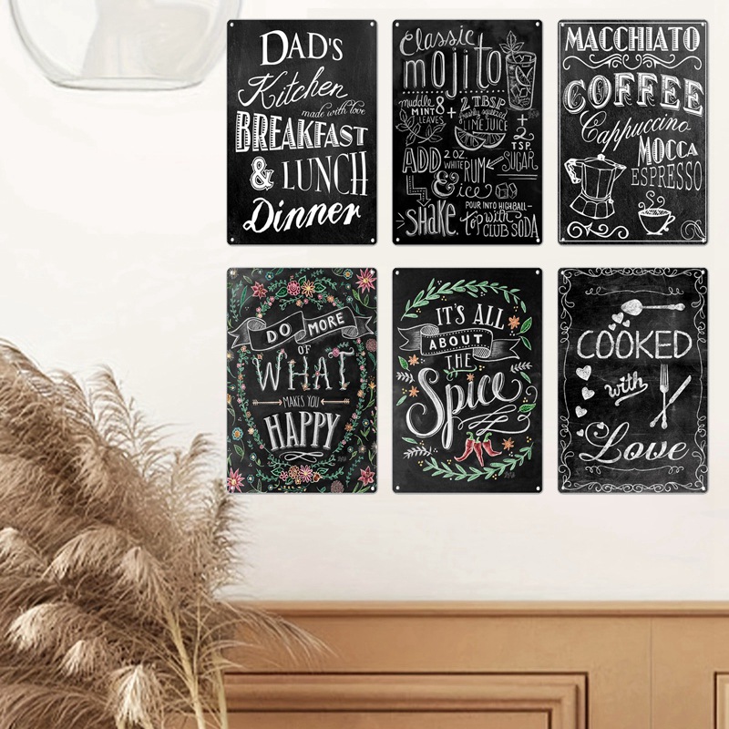 Pad's Kitchen-Affiche d'art mural vintage en métal, 18/Sign, Cookies, Recipe, Food Cooking, Coffe House, Christmas Decor n° 4