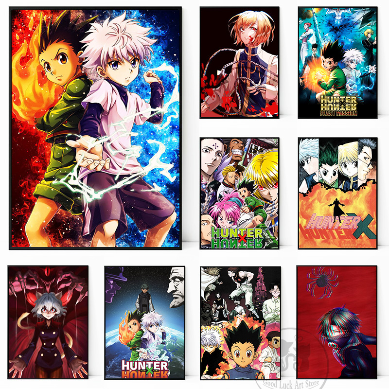 Peinture sur Toile de l'Animé Japonais Hunter X Hunter, Affiche Murale Imprimée, pour Chambre à Coucher, Salon, Décoration de Chambre d'Enfant, Cadeau n° 1