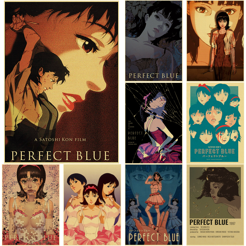 Japon Anime Perfect Blue Retro Kraft Paper Posters, DIY Room, Home Bar, Cafe House Decor, Gift, Aesthetic Art Wall Customs, 73 n° 1