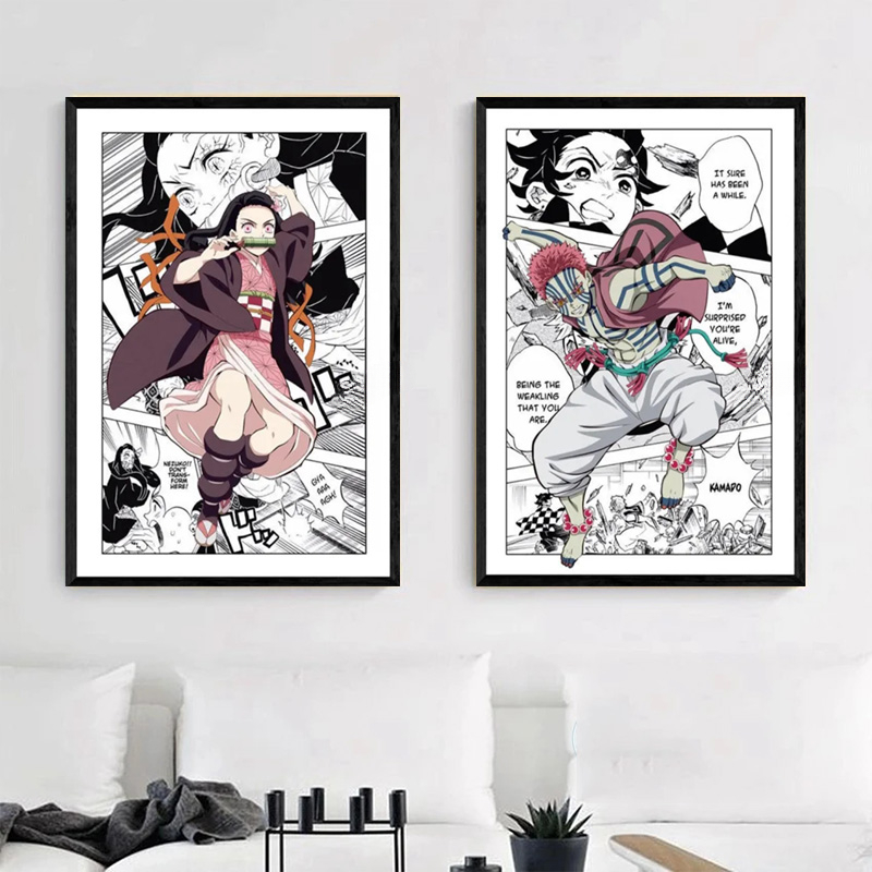 Demon Slayer Japan Movie Anime Posters, Anajiro Inosuke Comics, Kids Bedroom, Home Decor, Canvas Customs Wall Art, HD, Frameless n° 2