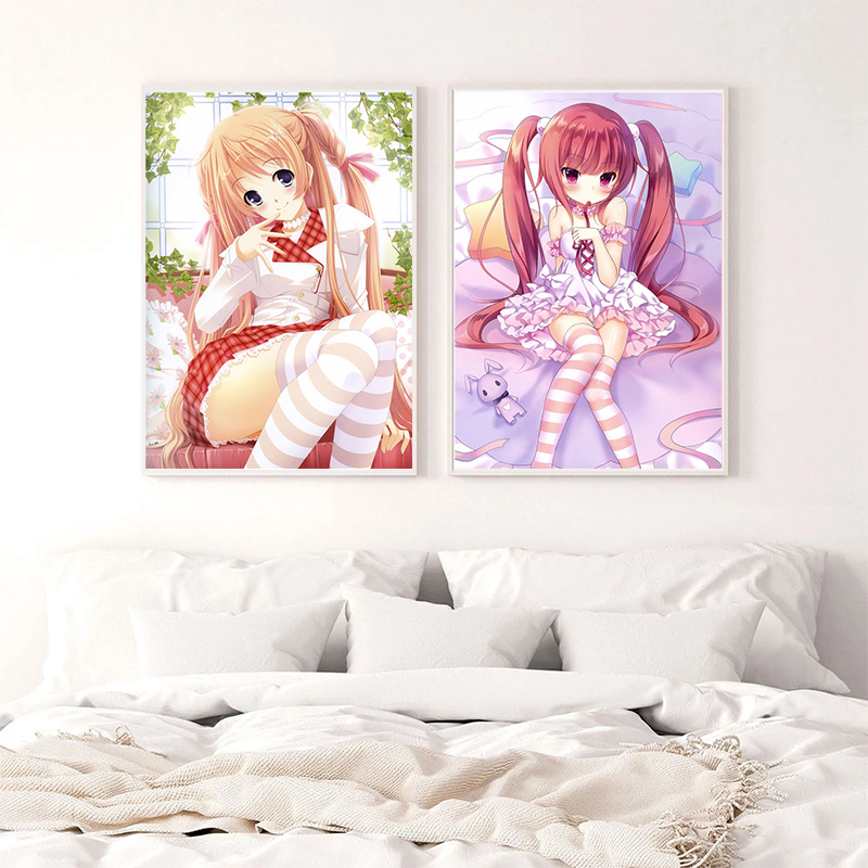 Neko Girl Anime Girls Poster, Manga japonais, Moe, Sweet Little Loli, Lolita Wall Art Posters, Prhonneur, Game Manage, Home Room Decor n° 3