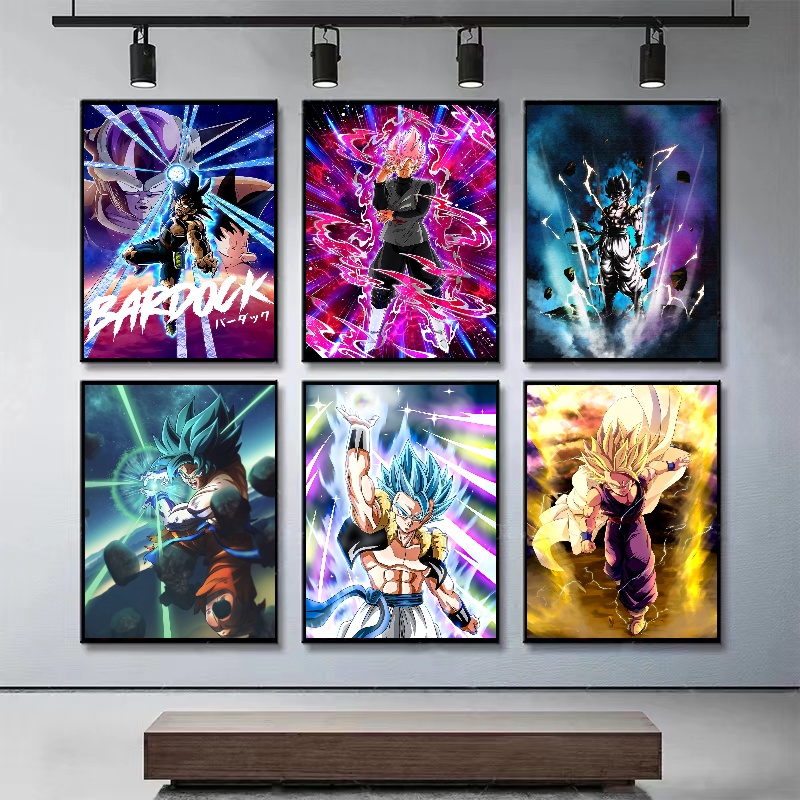 Bandai Anime Vintage Canvas Painting, Super Saisuperb, Gohan Wall Art Print, Dragon Ball Manage, Classic Home Decor, Bedroom Poster n° 2