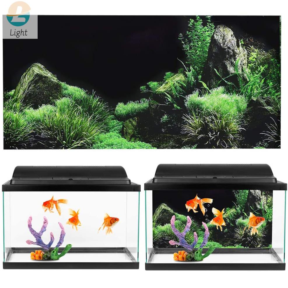 Affiche de paysage d'aquarium 3D, papier peint de forêt tropicale, décoration de fond précieux de poisson, toile de fond auto-arina en PVC, autocollant HD n° 4