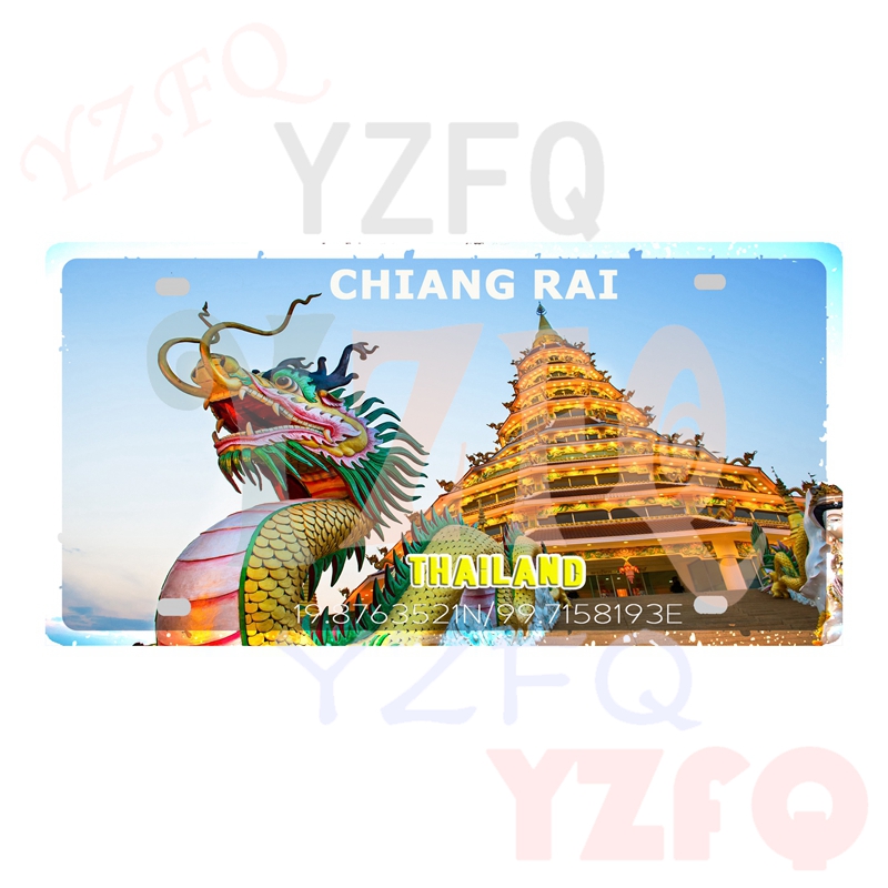 【YZFQ 】 Thaïlande Bangkok Pattaya Planner En Métal 18/Sign Restaurant Décoration Murale Affiche Décor À La Maison Unique Cadeau 6X12Inc KL-0096A n° 4