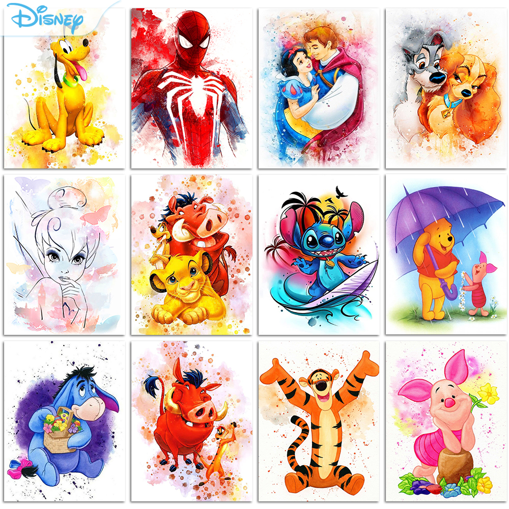 Peinture Diamant de Dessin Animé Disney, Broderie Mosaïque, Bricolage, Cadeau de Décoration de Chambre d'Enfant, Winnie l'Ourson, Point de dériv n° 1