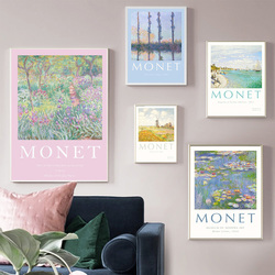 Vintage Master Monet Fleur Paysage Affiches Impressions, Art Mural, Peinture Sur Toile, Nordique, Gérer Pour Salon, Décor À La Maison small picture n° 2