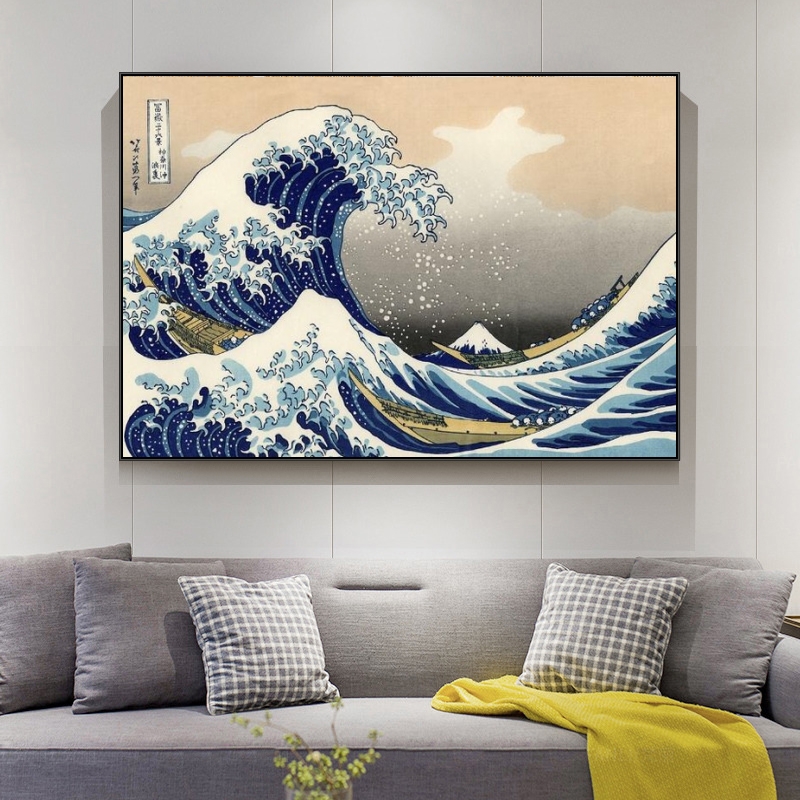 Affiches sur toile de la grande vague d'Oke Agawa, impressions d'art célèbres japonaises, art mural, décoration de salon et de maison n° 3