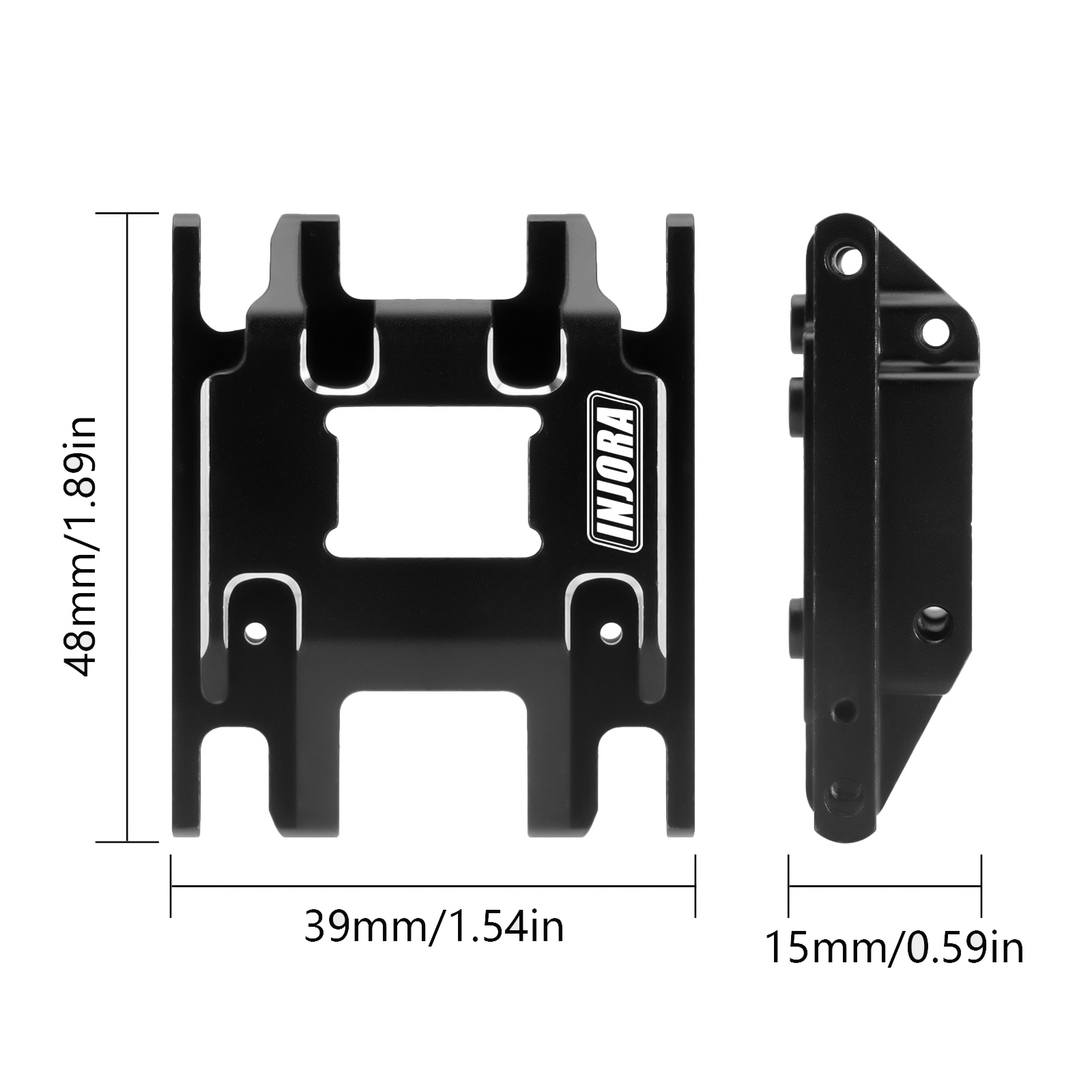 INJORA – plaque de Transmission en aluminium CNC 19g, pour voiture sur chenilles 1/18 RC TRX4M, pièces de mise à niveau (4M-11BK) n° 5