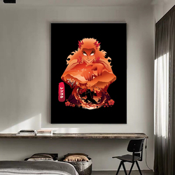 Affiche d'art japonais Demon Slayer, toile décorative de personnage de dessin animé, peinture murale moderne pour la maison small picture n° 4