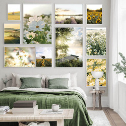 Image de paysage frais toile peinture d'art mural bohème Nature fleur paysage affiche et impression décor de maison conception de salon small picture n° 2