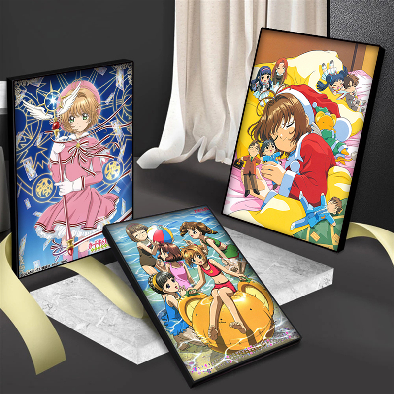 Cardcaptor Sakura Manga Cover Affiches, Variété Sakura KinomPain Anime Figure Cute Cartoon Girl, Art mural décoratif, Décor de chambre mignon n° 4