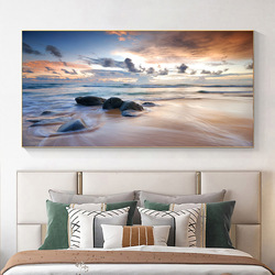 Peinture sur toile moderne de paysage de vague de mer et de plage, affiches et impressions de mer, art mural, décoration d'intérieur, sans cadre, nature, 550 small picture n° 6