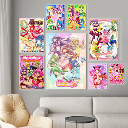 Affiche d'art japonaise imprimée, dessin animé de Tokyo Mew Mew, Manga, peinture sur toile, chat fille, autocollants muraux, décor