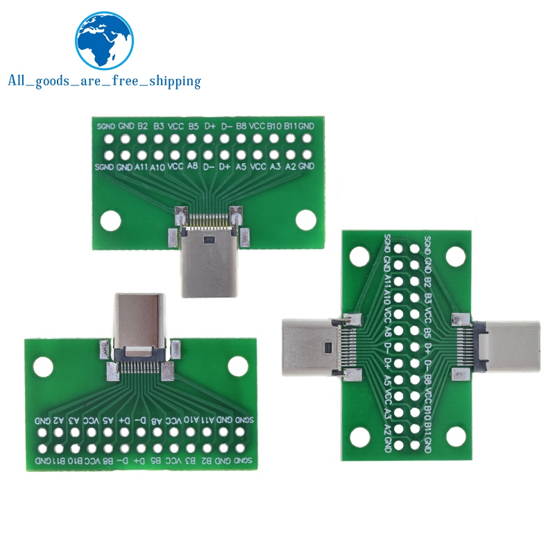 Adaptateur de carte PCB de test USB 3.1, prise de connecteur pour transfert de câble de ligne de données, type C 24P, mâle à femelle, 2.54mm n° 4