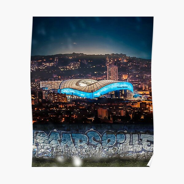 Affiche de Stade Vélol'enveloppe de Marseille, Décoration Imprimée Vintage Moderne pour la Maison, Décor Mural, Art de Salle, Peinture Murale Drôle, Sans Cadre n° 1