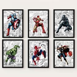 Peinture sur toile de film Marvel, The Avengers Smile Hero, affiche de dessin animé, image d'art mural SpidSuffolk, salon, décoration d'intérieur small picture n° 1