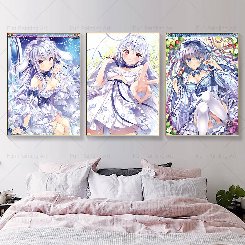 Affiches et Imprimés de Bol Kawaii, Dessin Animé Japonais, Fille Sexy, Peinture sur Toile, Art Mural, Décor de Maison n° 4