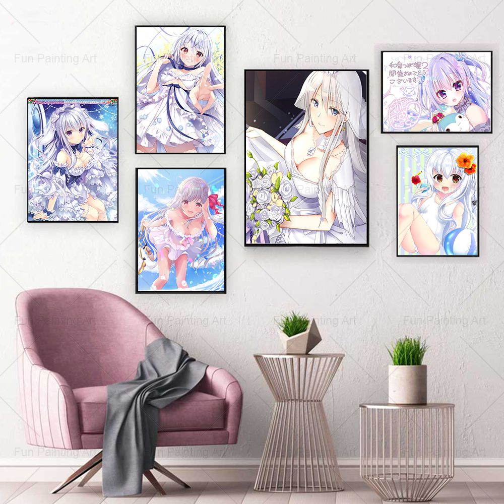 Affiches et Imprimés de Bol Kawaii, Dessin Animé Japonais, Fille Sexy, Peinture sur Toile, Art Mural, Décor de Maison n° 2