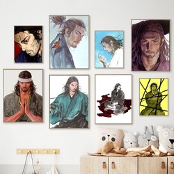 Affiche de Manga Vagabond en Papier Kraft, Peinture Artistique Murale, Autocollants d'Étude Vintage